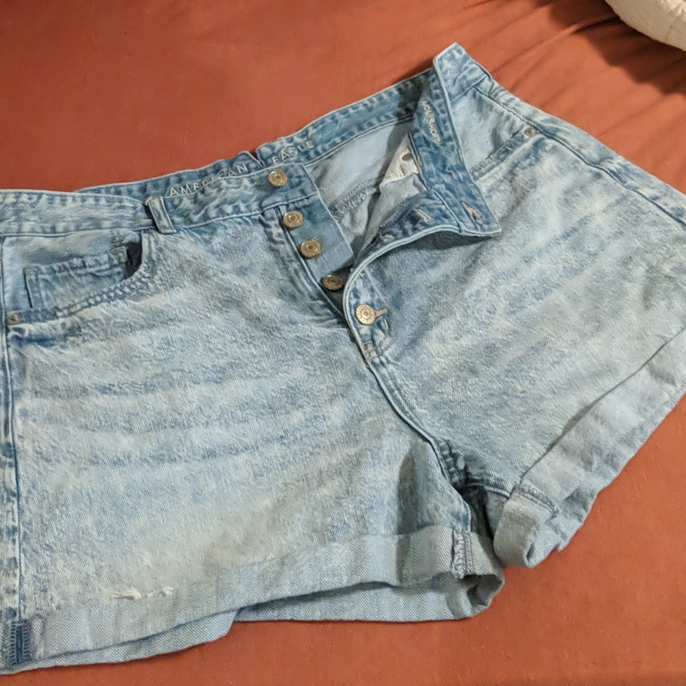 Denim mom shorts